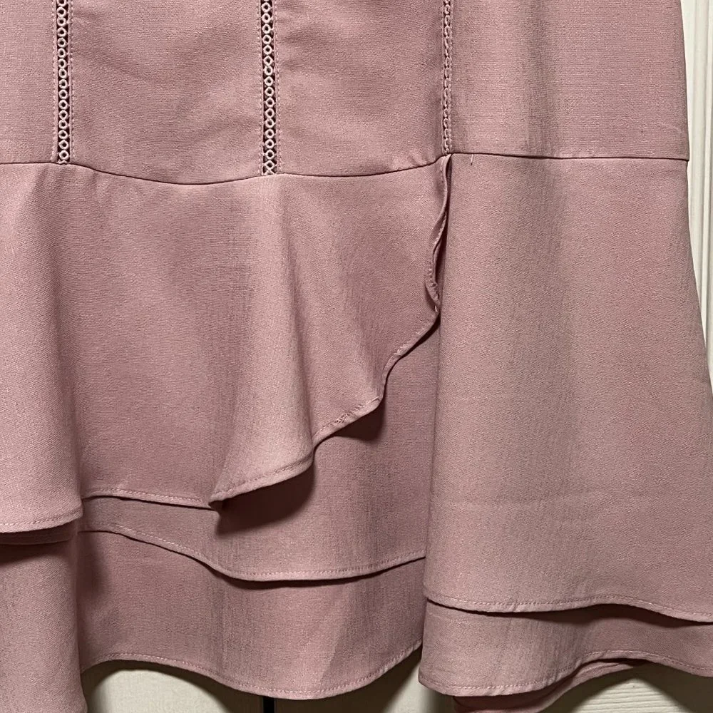 Adelyn Rae Dusty Rose Ruffle Dress - Picture 4 of 7